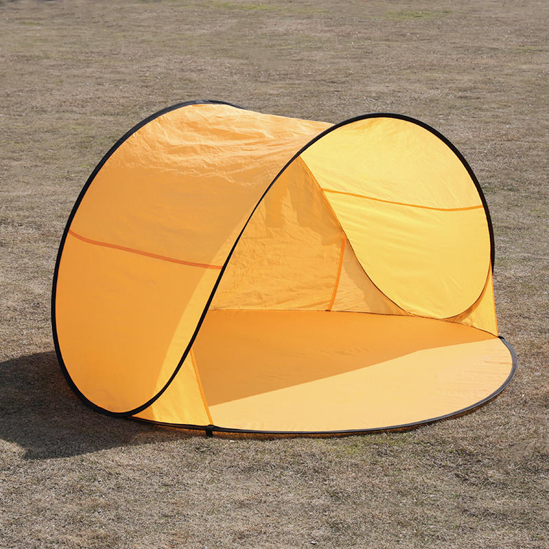 Orange Semi-Open Automatic Outdoor Beach Sunshade Tent