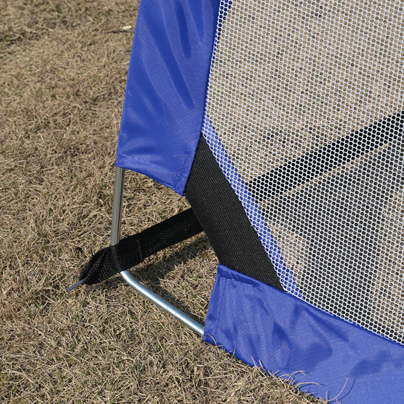 Blue-White Semi-Circular Pop Up Soccer Goal Net