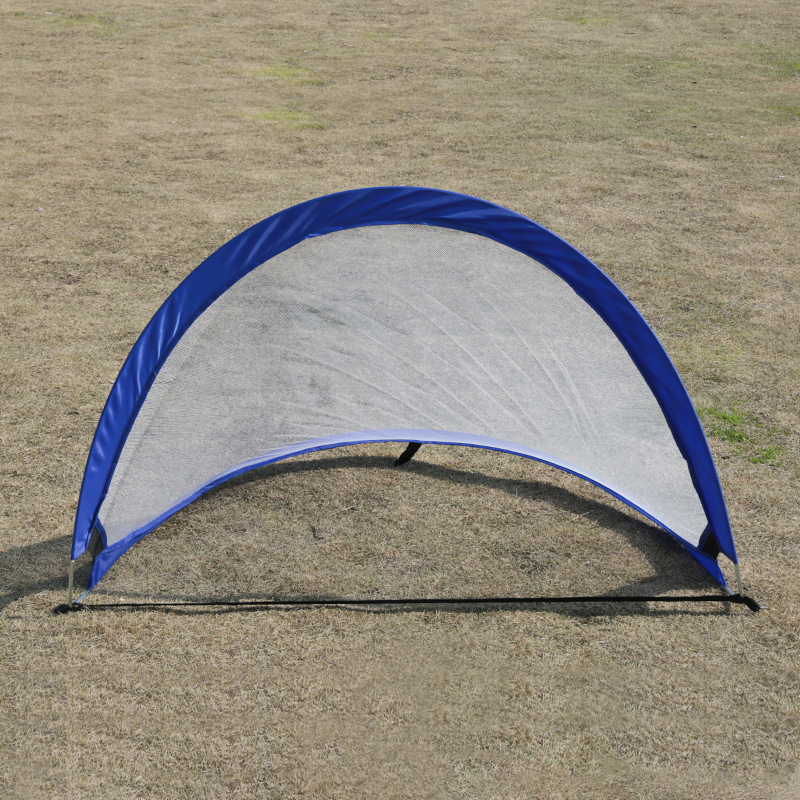 Blue-White Semi-Circular Pop Up Soccer Goal Net