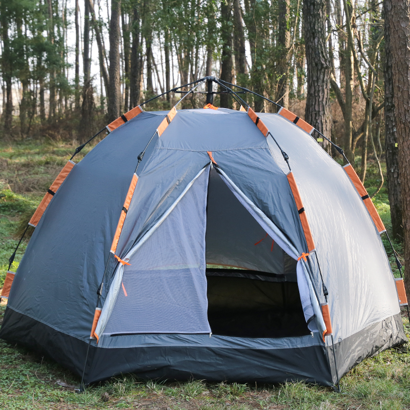 Automatically Quick-Opening Hexagonal Camping Tent