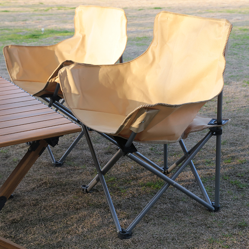 Sturdy And Wear-Resistant Outdoor Solid-Color Camping Table Chair Set