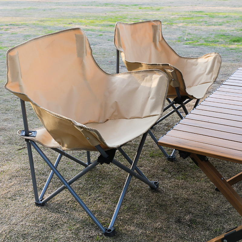 Sturdy And Wear-Resistant Outdoor Solid-Color Camping Table Chair Set