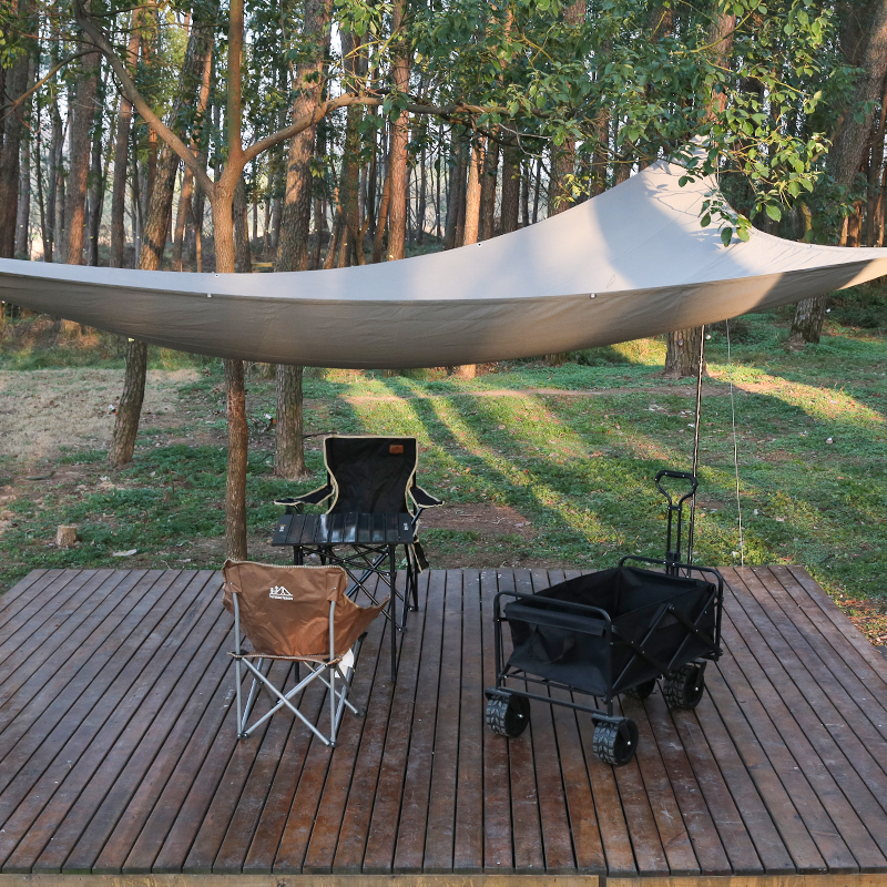 Large Area Waterproof Sunscreen New Four-Corner Sunshade Tarp