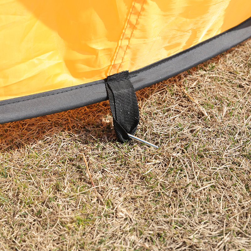 Orange Semi-Open Automatic Outdoor Beach Sunshade Tent