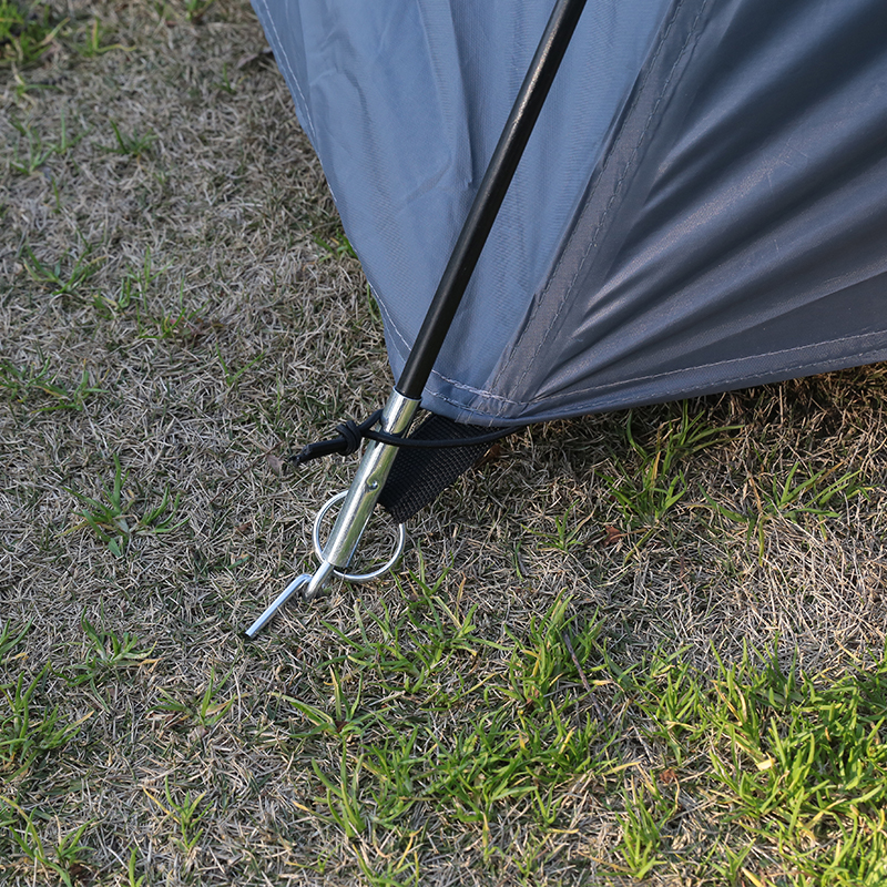 Orange Two-Room Tent With A Solid Color