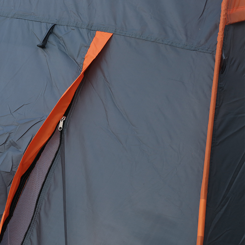 Orange Two-Room Tent With A Solid Color